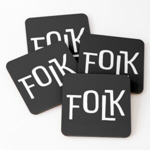 FOLK Brand Merchandise Coasters (Set of 4)