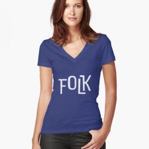 FOLK Brand Merchandise Fitted V-Neck T-Shirt