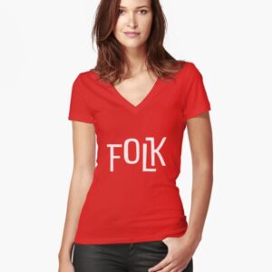 FOLK Brand Merchandise Fitted V-Neck T-Shirt