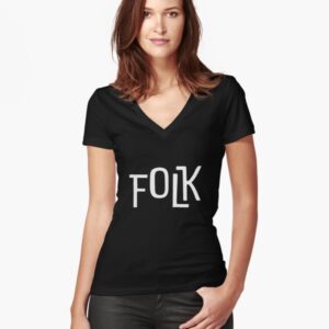 FOLK Brand Merchandise Fitted V-Neck T-Shirt