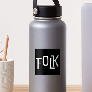 FOLK Brand Merchandise Transparent Sticker